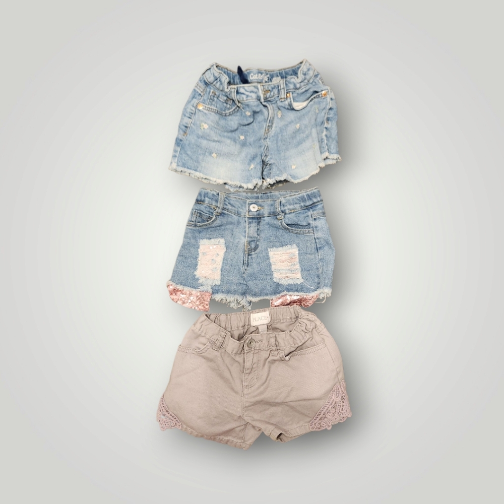 Girls all season bundle lot shorts pants jeans leggings capris size 6 7 - Picture 11 of 13